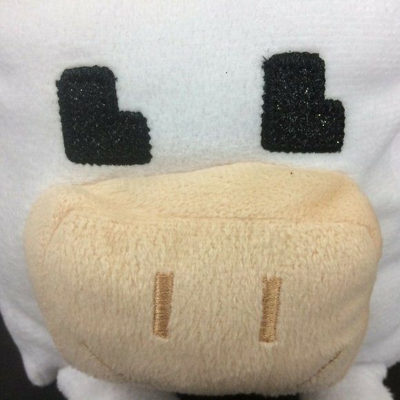 Nanco Pixel Cow Square Plush 9" Black & White Stuffed Animal Toy - Picture 10 of 10